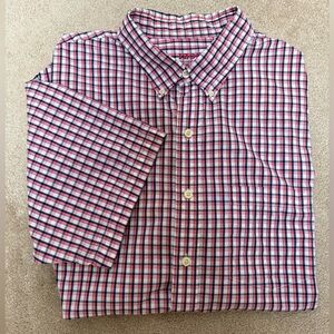 Izod Plaid Short Sleeve Button up Shirt Big & Tall 2XLT